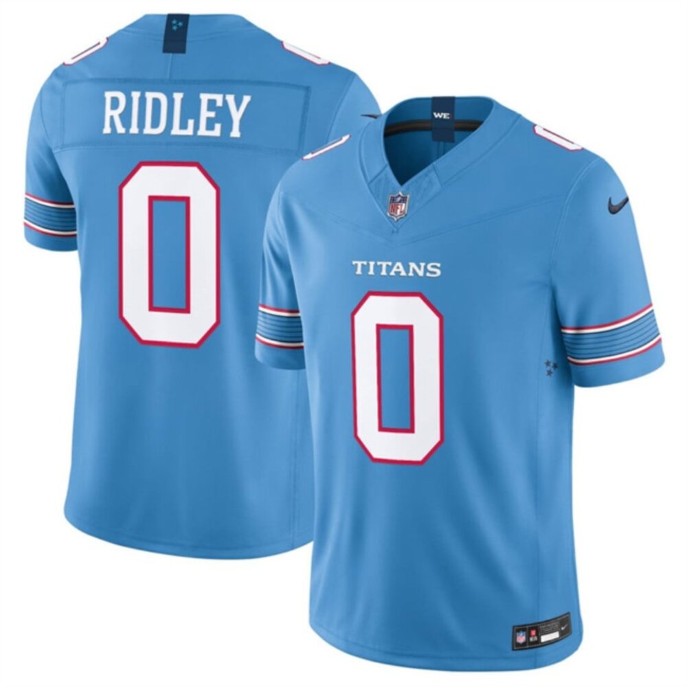 Can Select Mens Youths  Calvin Ridley Light Blue Stitched Jersey Vapor